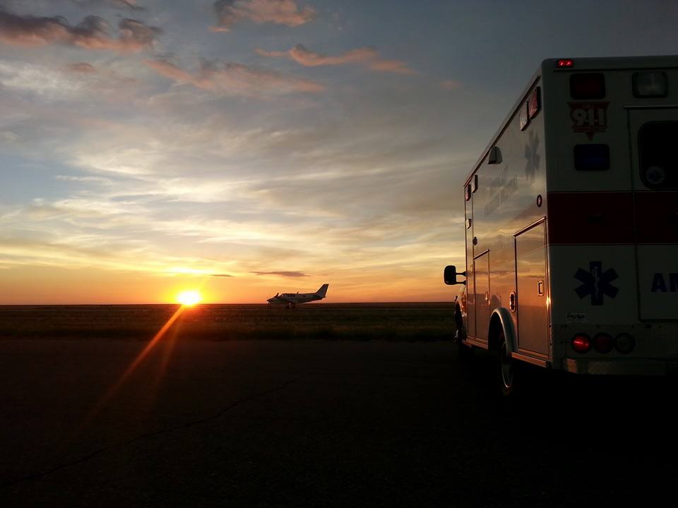 Ambulance with Flight-For-Life Plane
