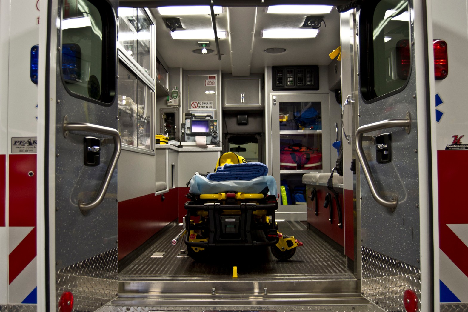 Inside Ambulance Box-Gurney View