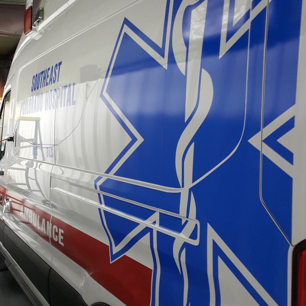 side of ford sprinter ambulance